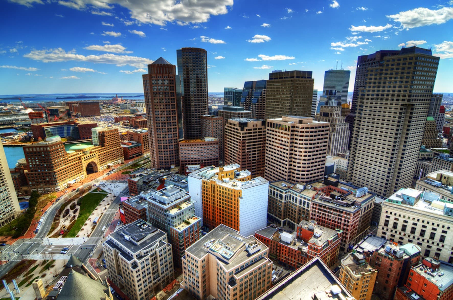 Boston cityscape and real estate